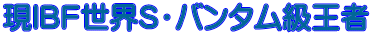 現ＩＢＦ世界Ｓ・バンタム級王者 