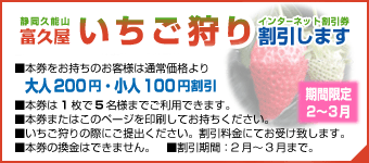 いちご狩り割引券